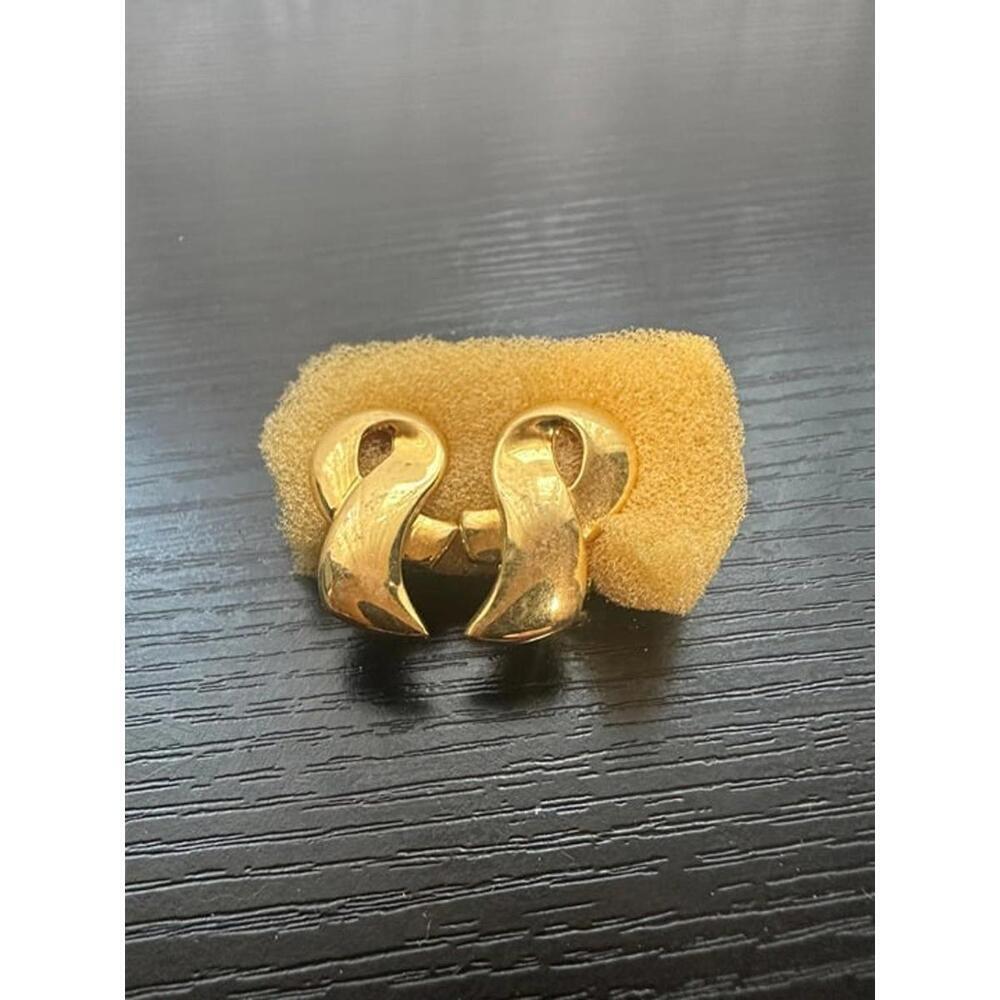 Vintage Gold Abstract Clip-On Earrings